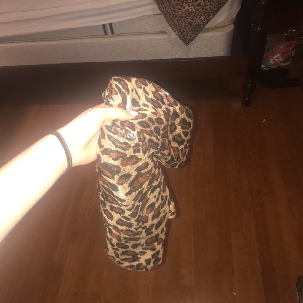 Animal Print Shiny Infinity Loop Scarf - Picture 2 of 2